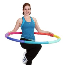 HU LA Hoop Fitness Weighted Hula Hoops 8 Sections for Exercise