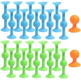 22 Pcs Pop Darts, CJBIN Soft Silicone Pop Darts Game Set with 2 Orange Objectives, Pop Sucker Darts, Pop Darts Sucker, Great Suckers Family Interactive Release Stress (Kids&Adults)