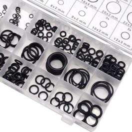 Black Rubber O Ring Assortment Washer Gasket Sealing O-Ring Kit Mix Sizes with Plastic Box For DIY Car Auto Aircondit