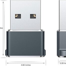 Basesailor USB to USB C Adapter,Type C Female to USB A Male Charger Cable Converter