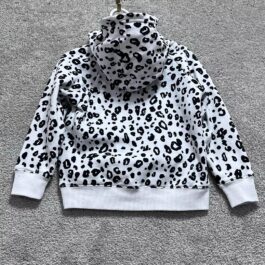 Champion AOP Leopard Script Crew Girls Active Sweatshirts