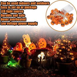 LED Pumpkin String Lights