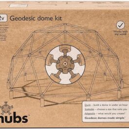 Hubs Geodesic Dome Kit – Scalable – DIY – Garden Building – Architecture – Buckminster Fuller – Arbour – Fruit Cage – 26pcs