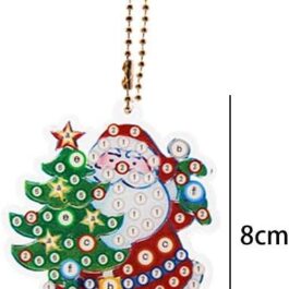 Lifreer 8PCS Christmas DIY Diamond Painting Keychains