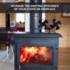 Wood Stove Fan, SDonestep 8-Blades Heat Powered Stove Fan with Magnetic Thermomete - Image 5