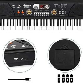 Electronic Piano Keyboard 61-Key Kids Keyboard Piano with LED Screen