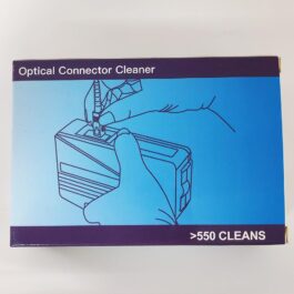 Fiber optic connector cleaning box