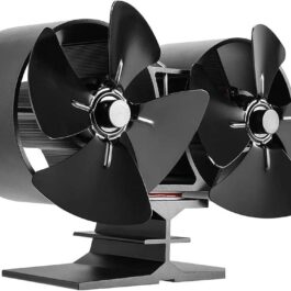 Wood Stove Fan, SDonestep 8-Blades Heat Powered Stove Fan with Magnetic Thermomete