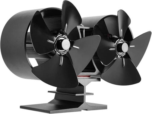 Wood Stove Fan, SDonestep 8-Blades Heat Powered Stove Fan with Magnetic Thermomete