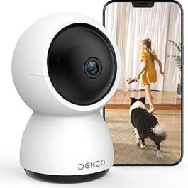 DEKCO 2K HD Indoor Camera CCTV Support Motion Detection & Tracking, 360 � PTZ Baby Monitor with Night Vision