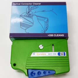 Fiber optic connector cleaning box