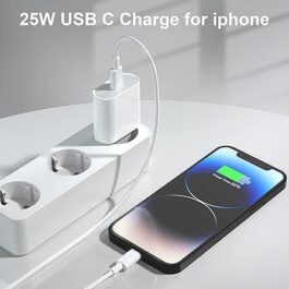 25 W USB C Charger and 2 m Charging Cable for iPhone