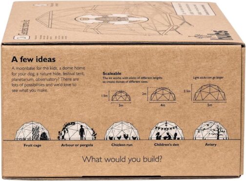 Hubs Geodesic Dome Kit - Scalable - DIY - Garden Building - Architecture - Buckminster Fuller - Arbour - Fruit Cage - 26pcs - Image 5