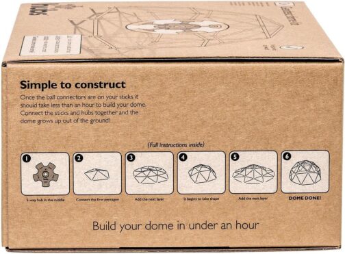 Hubs Geodesic Dome Kit - Scalable - DIY - Garden Building - Architecture - Buckminster Fuller - Arbour - Fruit Cage - 26pcs - Image 6