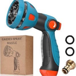 Garden Hose Nozzle- 10 Adjustable Patterns High Pressure Spray Gun