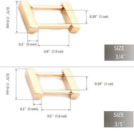 Rectangular Buckles 4 PCS for Purses Making