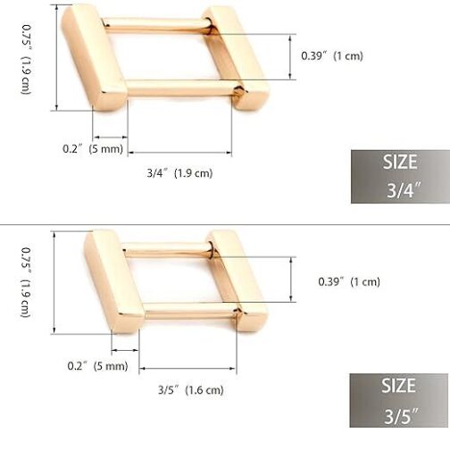 Rectangular Buckles 4 PCS for Purses Making - Image 2