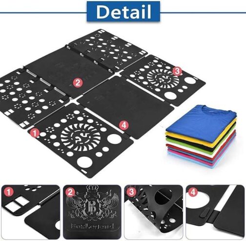 BoxLegend V3 Shirt Folding Board, T-Shirts, Clothes, Folders, Durable Plastic, Black - Image 4