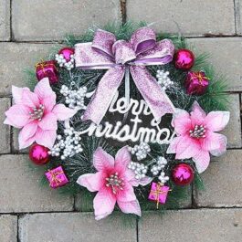 ACHICOO Christmas Decoration Wreath 30cm Christmas Wreath Door Hanging Christmas Ring