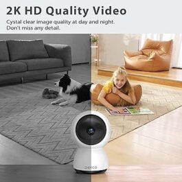 DEKCO 2K HD Indoor Camera CCTV Support Motion Detection & Tracking, 360 � PTZ Baby Monitor with Night Vision