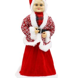 Mrs Santa Clause Christmas Ornament 45cm Red & White