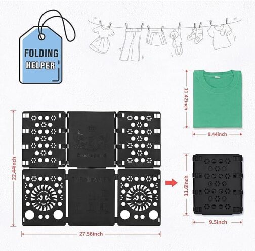 BoxLegend V3 Shirt Folding Board, T-Shirts, Clothes, Folders, Durable Plastic, Black - Image 3