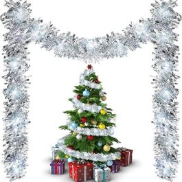 CCINEE Tinsel Wire Garland,Christmas Tinsel Ribbon