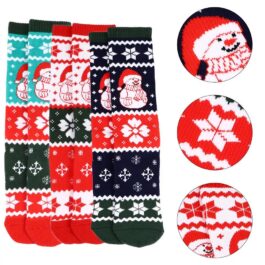 3 Pairs Outdoor Sports Socks Christmas Kids Socks