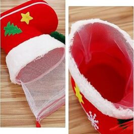 Christmas Santa Stocking Stocking Large Santa Boots for Filling Santa Boots Sweets Holder Christmas Decoration