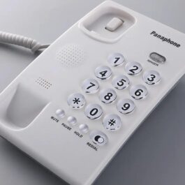 Corded Basic Telephone Desk/Wall Mounted Landline Phone White Black Telephone Set for Home Office Hotel Analog Telephone Set