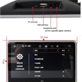 LNNLSS 10.1 Inch Car Headrest Display, Full Touch Screen, 9 Languages, MP5 Car Entertainment System Rear