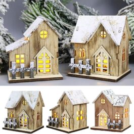 Small Christmas House Ornaments Beautiful Desk