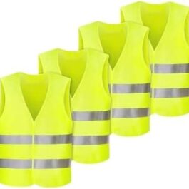 Anlising, Reflective Safety Vest High Visibility Yellow Safety Vest