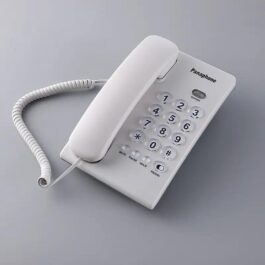 Corded Basic Telephone Desk/Wall Mounted Landline Phone White Black Telephone Set for Home Office Hotel Analog Telephone Set