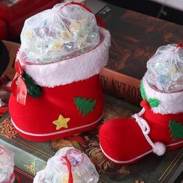 Christmas Santa Stocking Stocking Large Santa Boots for Filling Santa Boots Sweets Holder Christmas Decoration