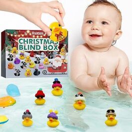 Christmas Blind Box 24 Compartments Kids Funny Duck Water Play Toy Gift for Baby Kids