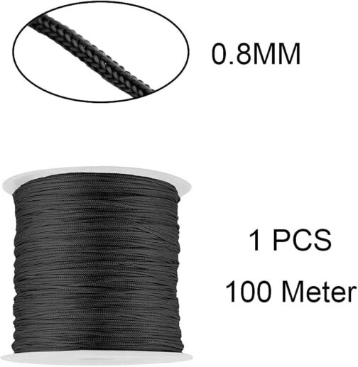 Pamtns Nylon Cord 0.8 mm 100 m Cord Black Nylon - Image 2