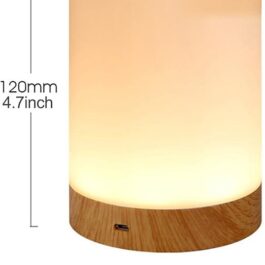 Mobxpar LED Bedside Lamp, Touch Dimmable Atmosphere Table Lamp for Bedroom, Living Room, Office