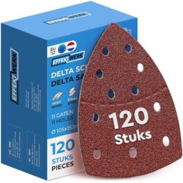 EffektWerk Delta Sandpaper (120 Pieces, 11 Holes)