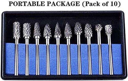 Freewalk Aluminum Cutting Bits Carbide Burr Set-10 Pieces - Image 2