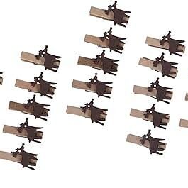 Amosfun Pack of 25 Mini Wooden Pegs