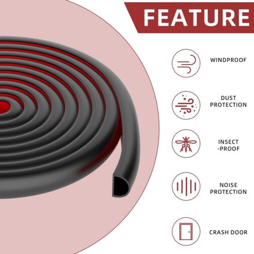 Door Seal Strip for Door Frame Window Insulation - Image 4