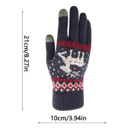 Women’s Winter Touch Screen Gloves Christmas Printed