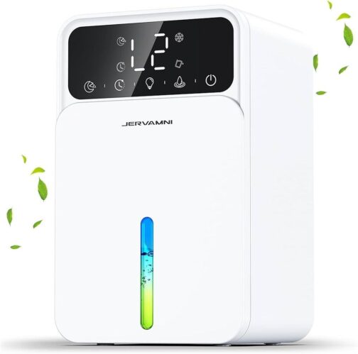 JERVAMNI- Dehumidifier, Low Consumption Quiet Small Dehumidifier with LCD Display - Image 2