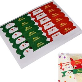 9 Sheets 2.75 * 0.47″ Snowman Merry Christmas Adhesive Label Badge