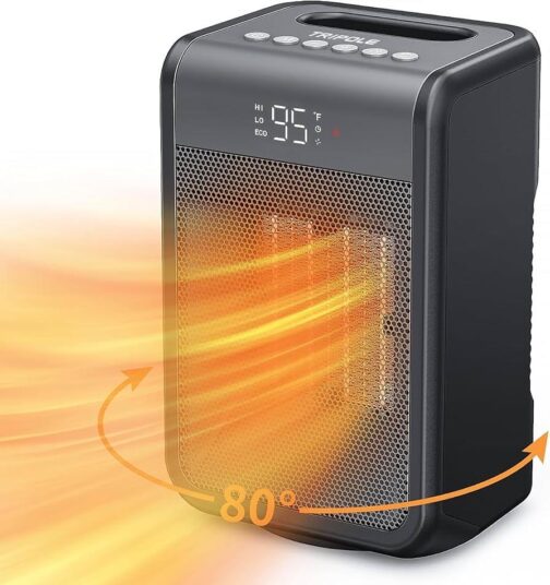 TriPole Space Heater Portable Electric Heater with Thermostat - Image 2