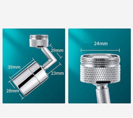 Universal Rotating Faucet Head 720 �Attached Male to felmale Thread Adapter - Image 3