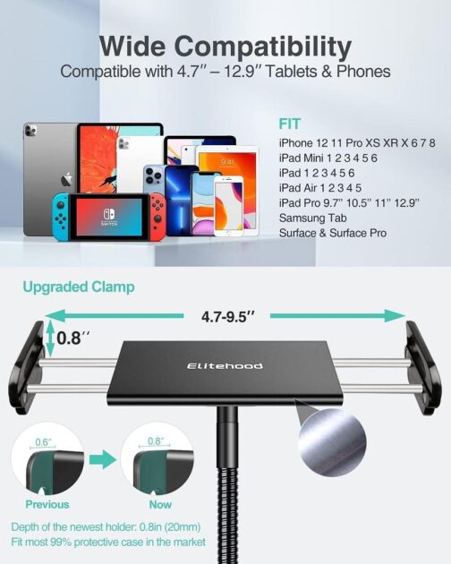 Elitehood iPhone Tripod and iPad Stand for Bed Bundle - Image 3