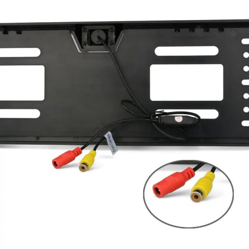 European License Plate Frame with Camera & 2 Parking Sensors - Rear View Parking Assist - Image 3