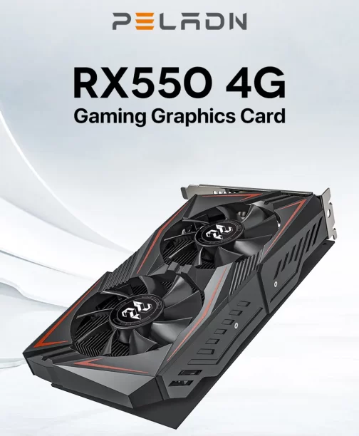 PELADN RX 550 4GD5 V2 Dual Fan Gaming Graphics Card